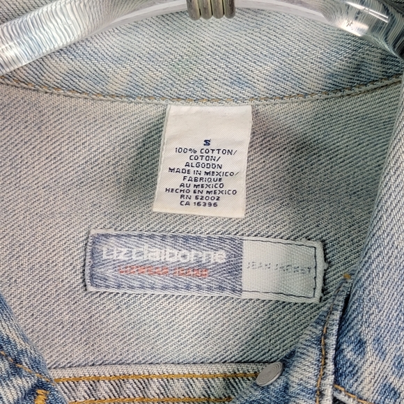 Liz Claiborne Lizwear Jeans Vintage Stone Washed Denim Jean Jacket Women's S - Picture 2 of 13